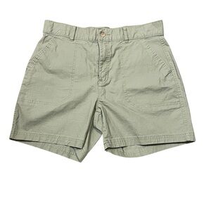 Eddie Bauer Green Flat Front Shorts
